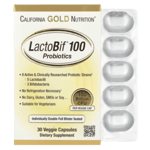 California Gold Nutrition, LactoBif® 100 Probiotics, 100 Billion CFU, 30 Veggie Capsules