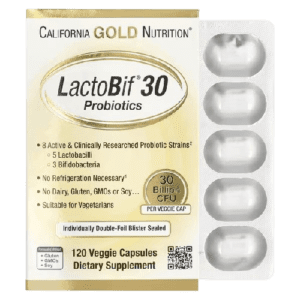 California Gold Nutrition, LactoBif® 30 Probiotics, 30 Billion CFU, 120 Veggie Capsules