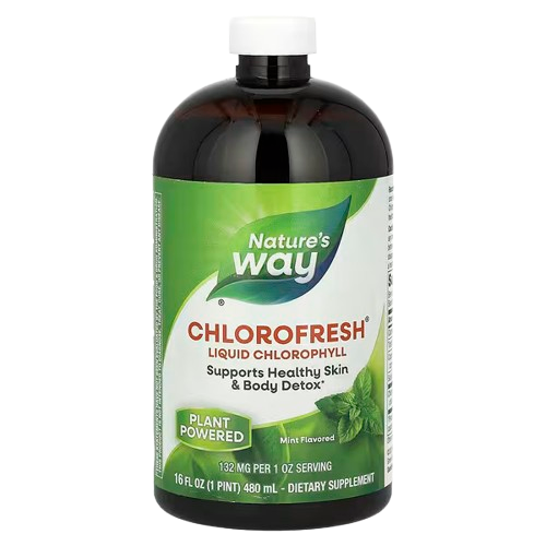 Nature's Way, Chlorofresh, Liquid Chlorophyll, Mint, 132 mg, 16 fl oz (480 ml) (132 mg per 2 Tbsp)