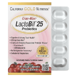 California Gold Nutrition, CranMax® LactoBif Probiotics, 25 Billion CFU, 30 Veggie Capsules