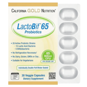 California Gold Nutrition, LactoBif® 65 Probiotics, 65 Billion CFU, 30 Veggie Capsules