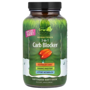 Irwin Naturals, 3-in-1 Carb Blocker®, Maximum Strength, 150 Liquid Soft-Gels