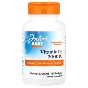 Doctor's Best, Vitamin D3, 50 mcg (2,000 IU), 180 Softgels