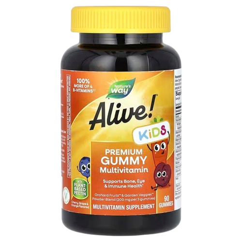 ezgif-27d97b6582036d-removebg-preview Nature's Way, Alive! Kids, Premium Gummy Multivitamin, Cherry, Grape & Orange, 90 Gummies