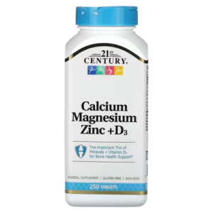 21st Century, Calcium Magnesium Zinc + D3, 250 Tablets