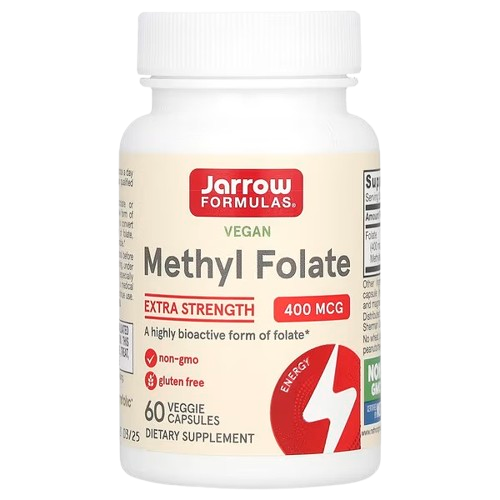 Jarrow Formulas, Vegan Methyl Folate, Extra Strength, 400 mcg, 60 Veggie Capsules