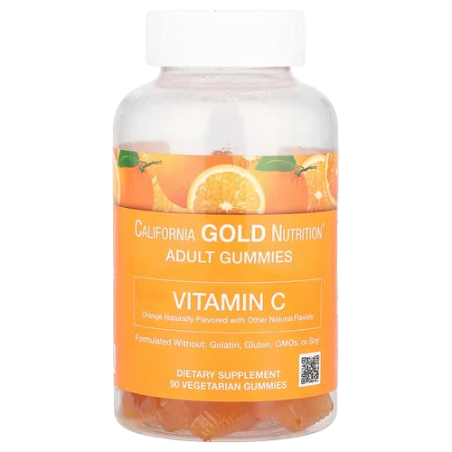 California Gold Nutrition, Vitamin C Gummies, 250 mg, with Vitamin A from 100% Beta-Carotene, 90 Vegetarian Gummies