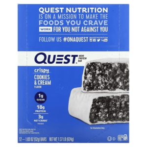 Quest Nutrition, Hero Protein Bar, Crispy Cookies & Cream, 12 Bars, 1.83 oz (52 g) Each