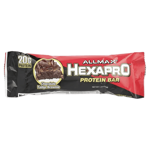 image-removebg-preview (14) ALLMAX, Hexapro™, Protein Bar, Chocolate Fudge Brownie, 1.9 oz (53 g)