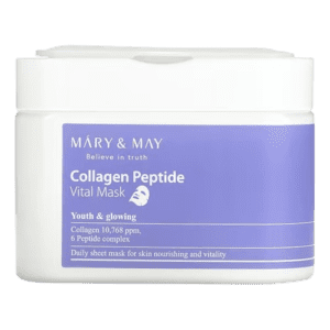 image-removebg-preview (21) Mary & May, Collagen Peptide, Vital Beauty Mask, 30 Sheets , 14.1 oz (400 g) Each
