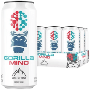 Gorilla Mind Energy Drink – Arctic White (12 Drinks, 16 fl. oz. Each)