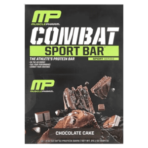 MusclePharm, Combat Sport Bar™, Chocolate Cake, 12 Bars, 2.01 oz (57 g) Each
