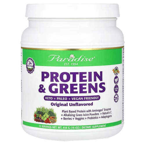 Paradise Herbs, Protein & Greens, Original Unflavored, 16 oz (454 g)