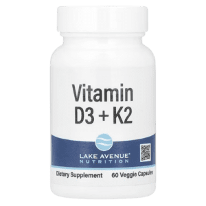 Lake Avenue Nutrition, Vitamin D3 + K2, 60 Veggie Capsules