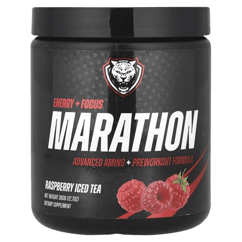 6AM Run, Marathon, Advanced Amino + Preworkout Formula, Raspberry Iced Tea, 12.7 oz (360 g)