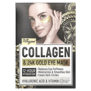 image-removebg-preview (33) MaryAnn Organics, Collagen & 24K Gold Eye Mask, 32 Pieces, (10 g) Each