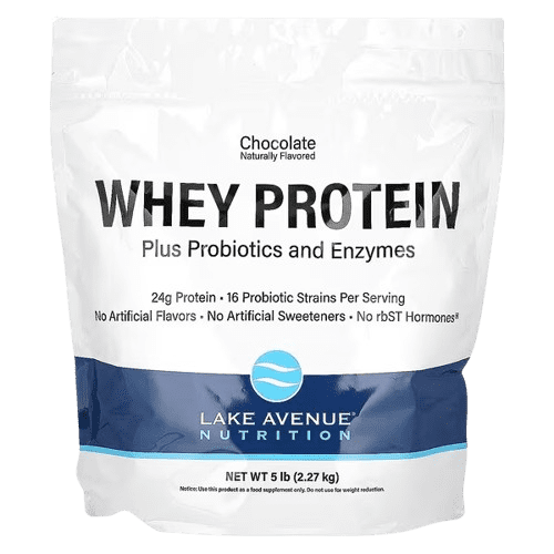 Lake Avenue Nutrition, Whey Protein + Probiotics, Chocolate, 5 lb (2.27 kg)
