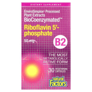 Natural Factors, BioCoenzymated™, B2, Riboflavin 5'-Phosphate, 50 mg, 30 Vegetarian Capsules