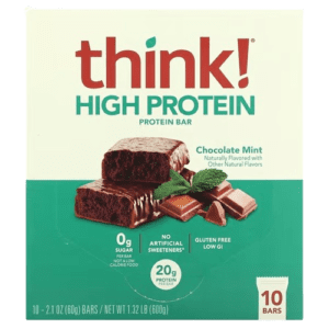 Think !, High Protein Bars, Chocolate Mint, 10 Bars, 2.1 oz (60 g) Each
