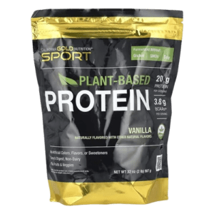 California Gold Nutrition, Sport, Vegan Protein with Pea Protein Isolate and Brown Rice Protein, Vanilla, 2 lb (907 g)