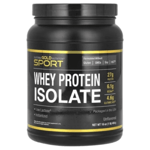California Gold Nutrition, Sport, Whey Protein Isolate, Unflavored, 1 lb (454 g)