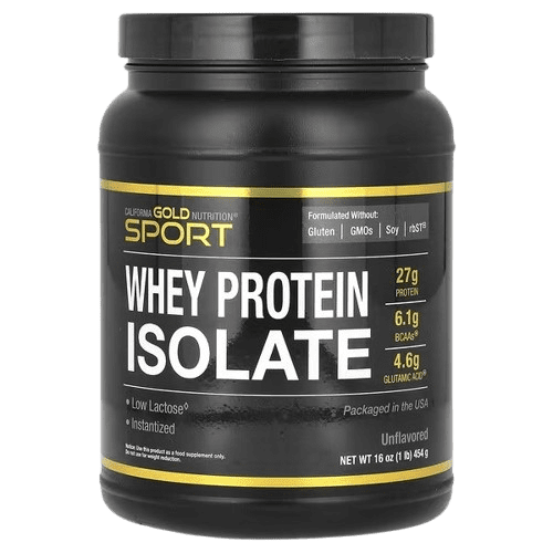 California Gold Nutrition, Sport, Whey Protein Isolate, Unflavored, 1 lb (454 g)