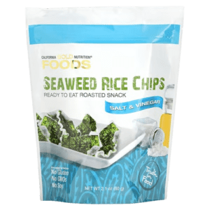 image-removebg-preview (52) California Gold Nutrition, Foods, Seaweed Rice Chips, Salt & Vinegar, 2 oz (57 g)