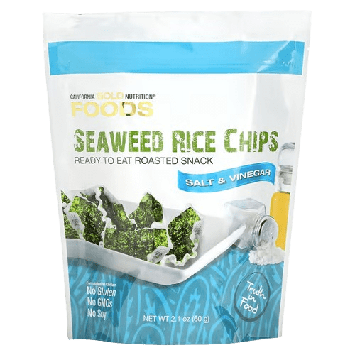 image-removebg-preview (52) California Gold Nutrition, Foods, Seaweed Rice Chips, Salt & Vinegar, 2 oz (57 g)