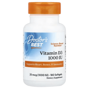Doctor's Best, Vitamin D3, 25 mcg (1,000 IU), 180 Softgels