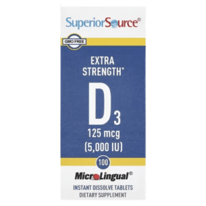 Superior Source, D3, Extra Strength, 125 mcg (5,000 IU), 100 MicroLingual® Instant Dissolve Tablets