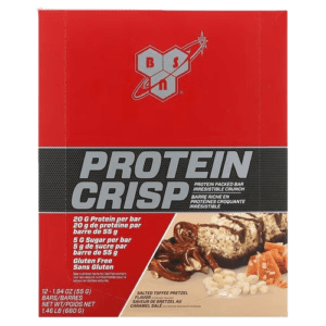 BSN, Protein Crisp, Salted Toffee Pretzel, 12 Bars, 1.94 oz (55 g) Each