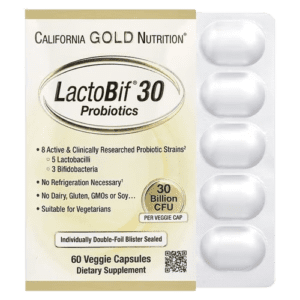 California Gold Nutrition, LactoBif® 30 Probiotics, 30 Billion CFU, 60 Veggie Capsules