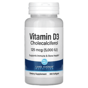 Lake Avenue Nutrition, Vitamin D3, 125 mcg (5,000 IU), 360 Softgels