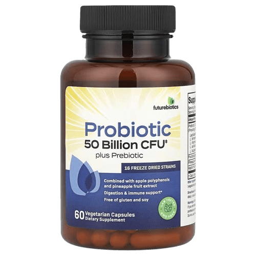 Futurebiotics, Probiotic Plus Prebiotic, 50 Billion CFU, 60 Vegetarian Capsules (25 Billion CFU per Capsule)