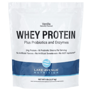 Lake Avenue Nutrition, Whey Protein + Probiotics, Vanilla, 5 lb (2.27 kg)