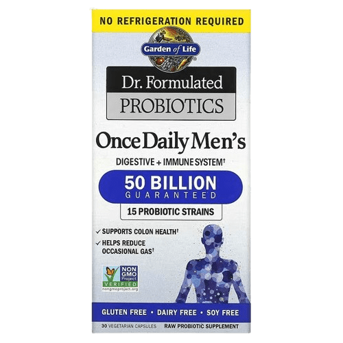image-removebg-preview (73) Garden of Life, Dr. Formulated Probiotics, Once Daily Men's, 50 Billion, 30 Vegetarian Capsules