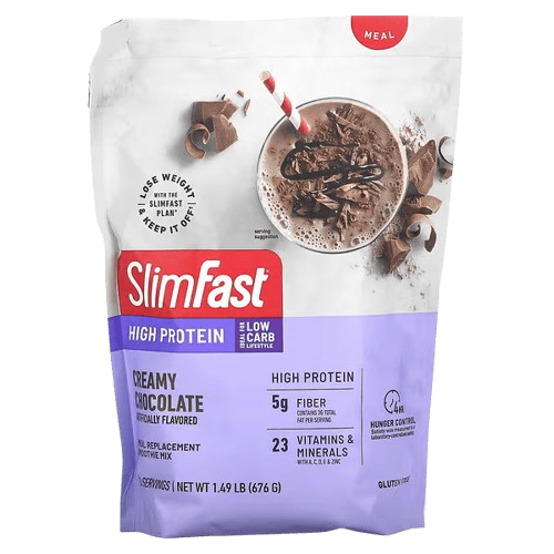 image-removebg-preview (73) SlimFast, High Protein, Meal Replacement Smoothie Mix, Creamy Chocolate, 1.49 lb (676 g)