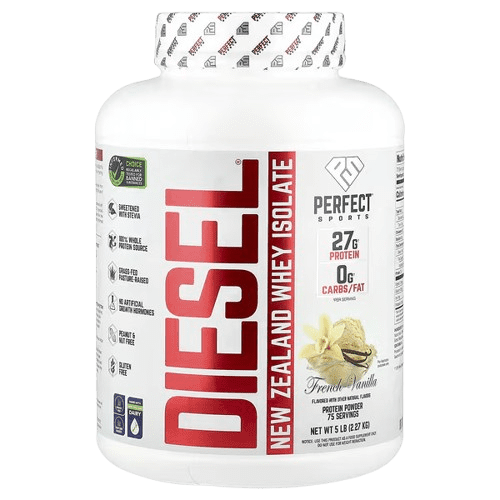image-removebg-preview (81) PERFECT Sports, Diesel®, New Zealand Whey Isolate, French Vanilla, 5 lb (2.27 kg)