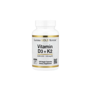 Untitled design - 2026-06-19T145806.891 California Gold Nutrition, Vitamin D3 + K2 as MK-7, 180 Veggie Capsules
