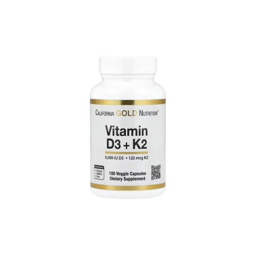 Untitled design - 2026-06-19T145806.891 California Gold Nutrition, Vitamin D3 + K2 as MK-7, 180 Veggie Capsules